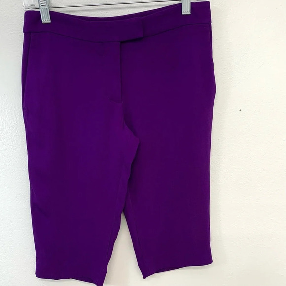 Stella McCartney Shorts Woman EU 38  Purple Bermuda Pockets Front Zip  US Medium - Picture 1 of 14